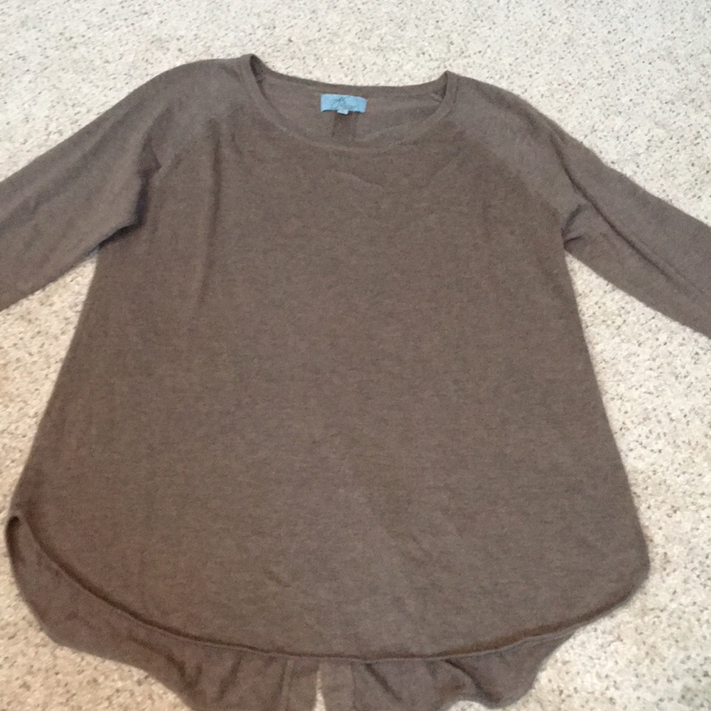 Back button down sweater
